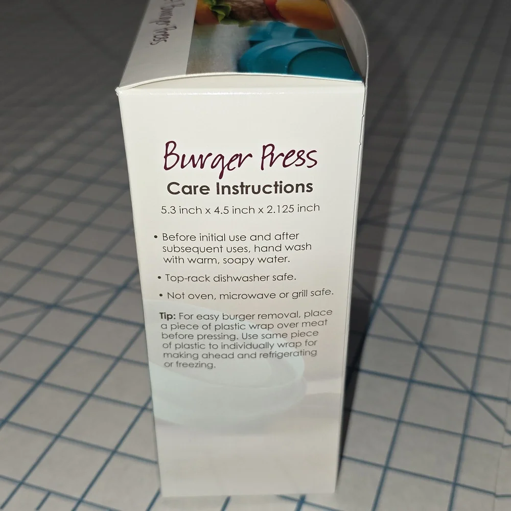 Blue 3-in-1 Burger Press NIB‎ Tastefully Simple